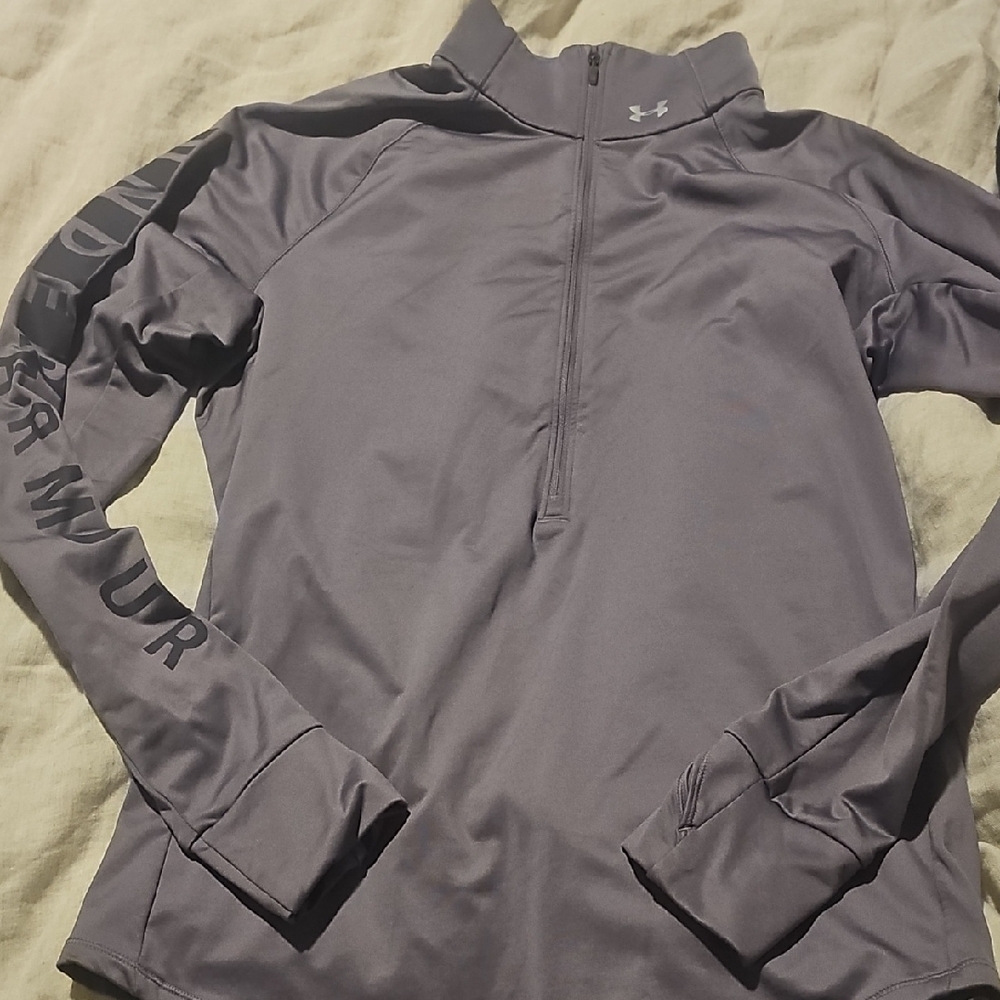 Under Armour Purple Cold Gear Quarter Zip Long Sleeve